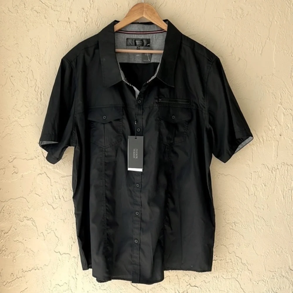 triumph over tragedy | Shirts | Triumph Tragedy Mens Casual Button Down  Shirt 3xl Black New With Tags | Poshmark